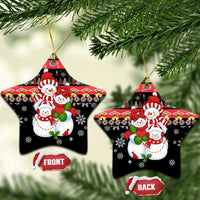 Lovely Snowman Christmas Ceramic Ornament Xmas Holiday Patterns - Wonder Print Shop