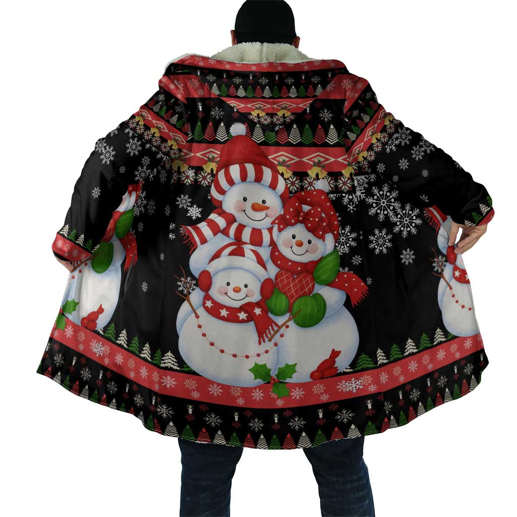 Lovely Snowman Christmas Cloak Xmas Holiday Patterns - Wonder Print Shop