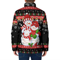 Lovely Snowman Christmas Padded Jacket Xmas Holiday Patterns - Wonder Print Shop