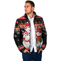 Lovely Snowman Christmas Padded Jacket Xmas Holiday Patterns - Wonder Print Shop