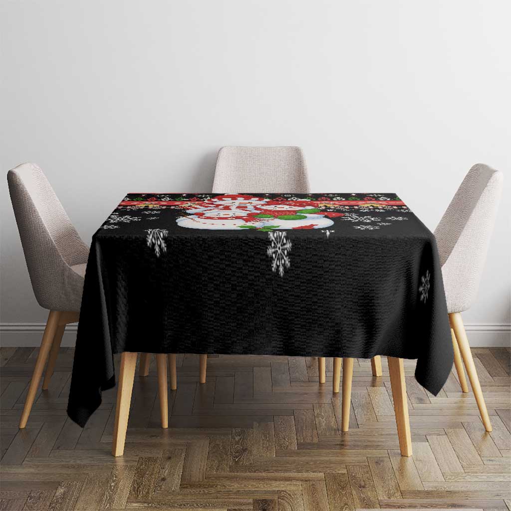 Lovely Snowman Christmas Tablecloth Xmas Holiday Patterns - Wonder Print Shop