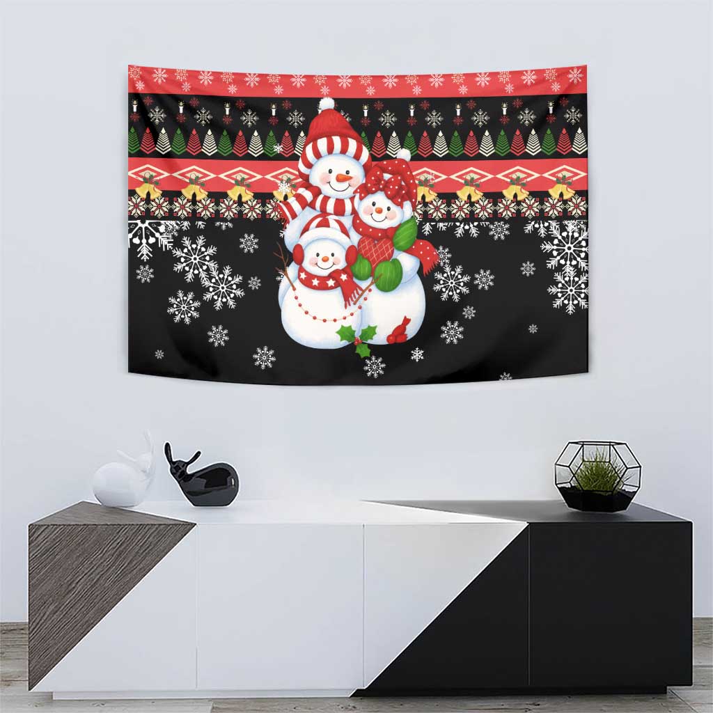 Lovely Snowman Christmas Tapestry Xmas Holiday Patterns - Wonder Print Shop
