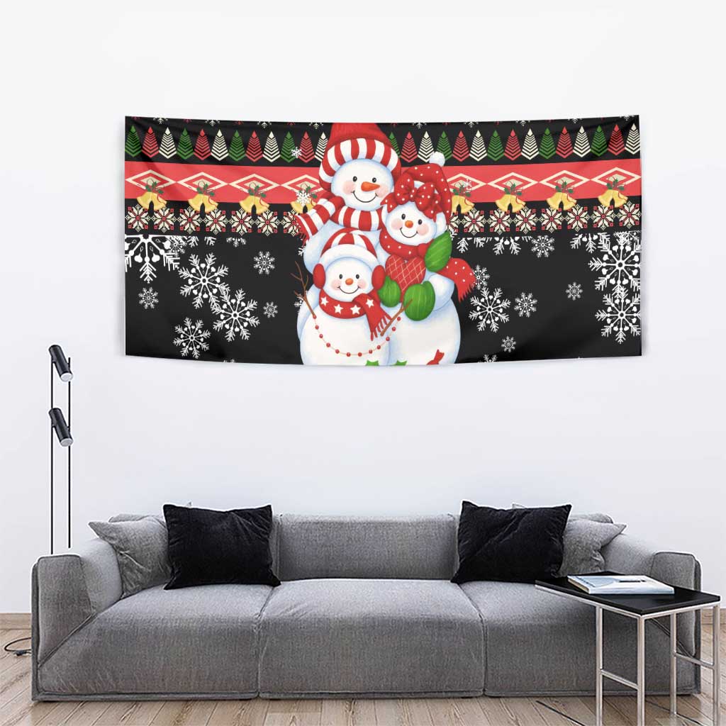 Lovely Snowman Christmas Tapestry Xmas Holiday Patterns - Wonder Print Shop
