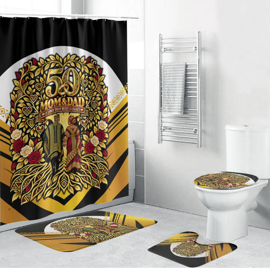 African 50th Anniversary Wedding Bathroom Set Mom and Dad - A Love That Built A Legacy