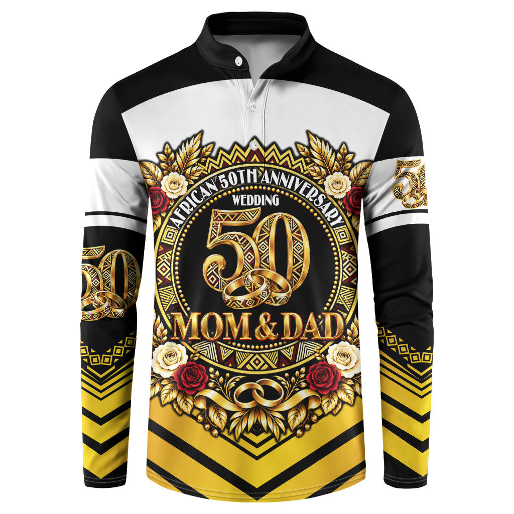 African 50th Anniversary Wedding Button Sweatshirt Mom and Dad - A Love That Built A Legacy