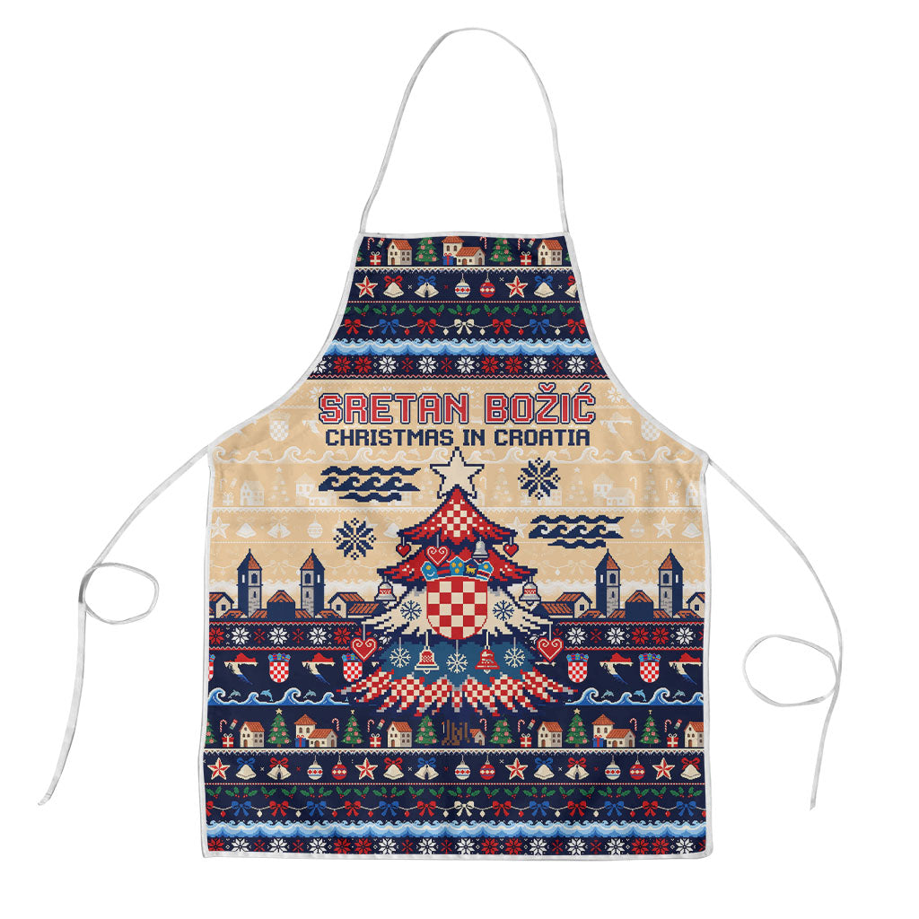 Sretan Bozic Christmas In Croatia Apron Croatia Map Coat Of Arms