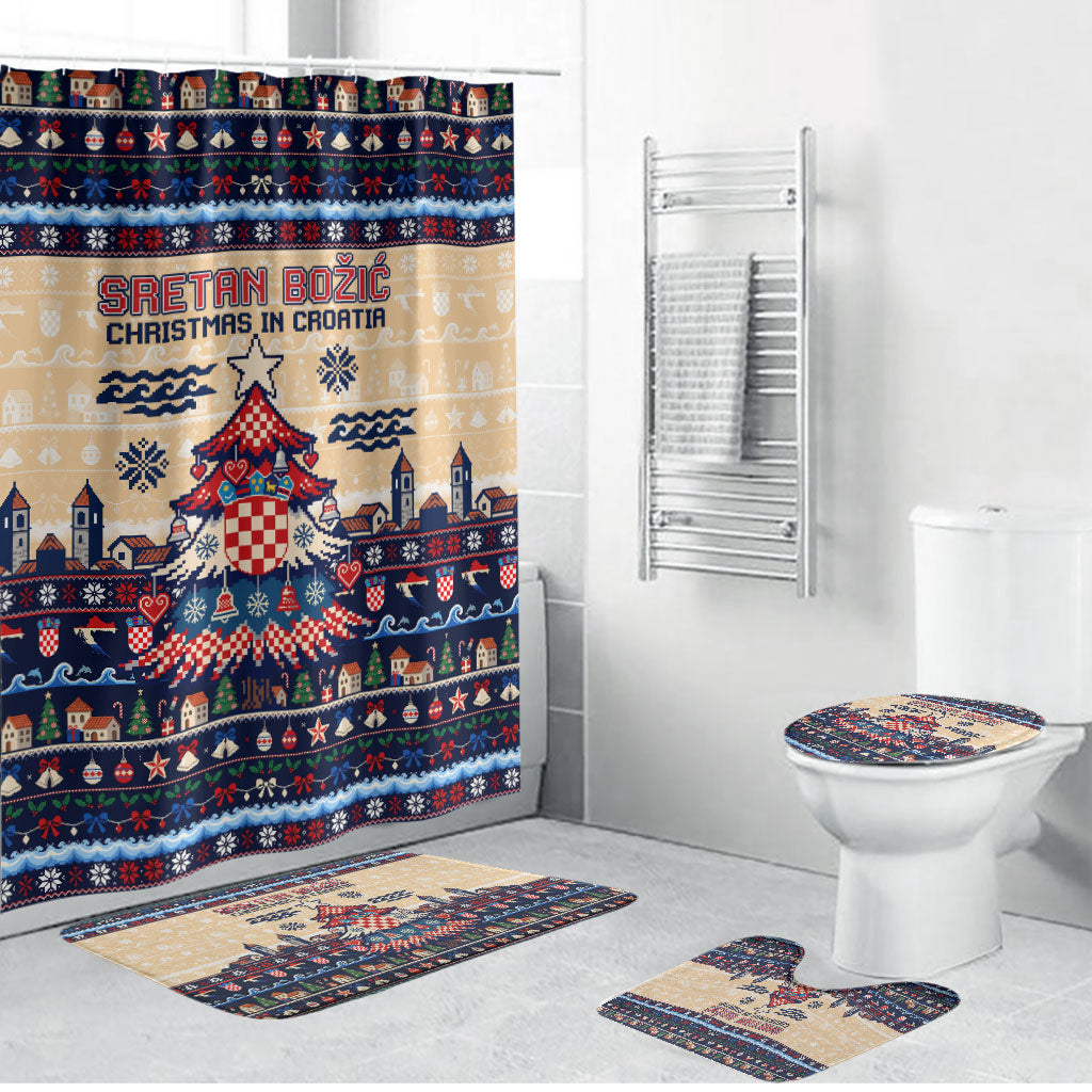 Sretan Bozic Christmas In Croatia Bathroom Set Croatia Map Coat Of Arms