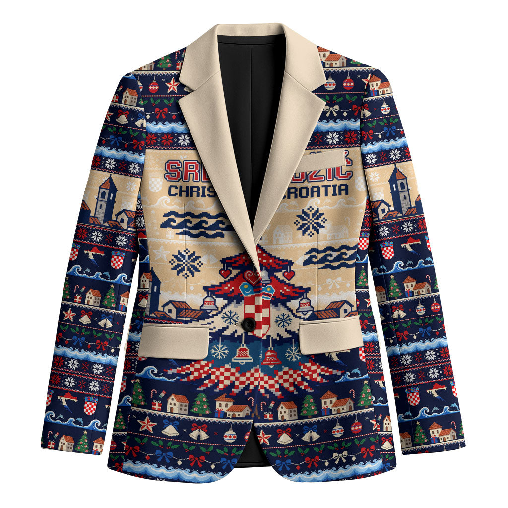 Sretan Bozic Christmas In Croatia Blazer Croatia Map Coat Of Arms