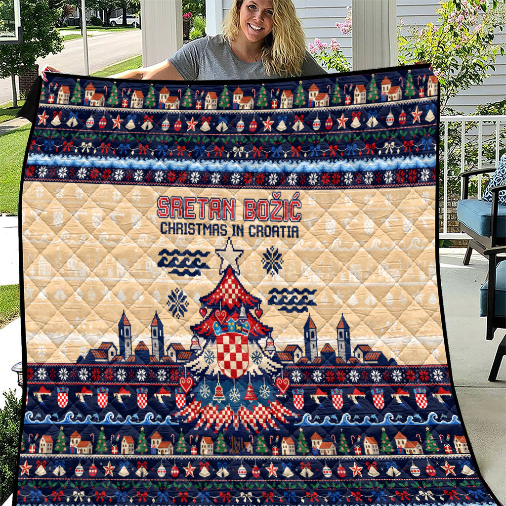 Sretan Bozic Christmas In Croatia Quilt Croatia Map Coat Of Arms