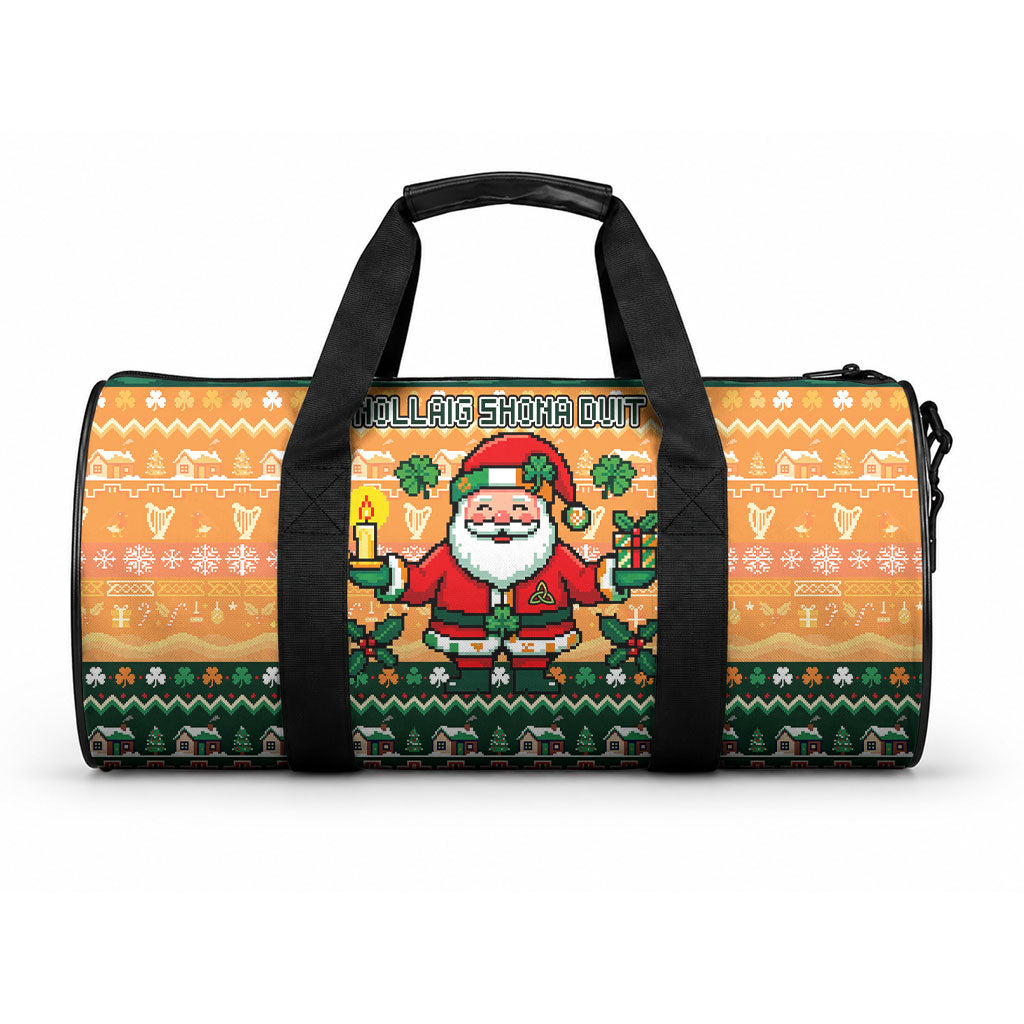 Ireland Christmas Nollaig Shona Duit Duffle Bag Irish Flag Shamrock Cottage