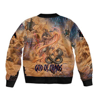 Seth Serpent Bomber Jacket Sandstorm Egyptian Chaos God in Ancient Desert Tones