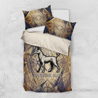 Suty Bedding Set with Typhonic Beast Staff Ancient Egypt Symbolism