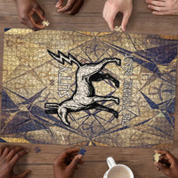 Suty Puzzle with Typhonic Beast Staff Ancient Egypt Symbolism