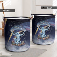 Shu Celestial Constellations Laundry Basket Rainbow Ancient Egyptian Sky Deity Theme