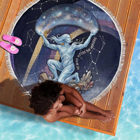 Shu Celestial Constellations Beach Blanket Rainbow Ancient Egyptian Sky Deity Theme