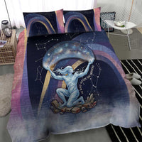 Shu Celestial Constellations Bedding Set Rainbow Ancient Egyptian Sky Deity Theme