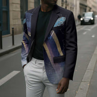 Shu Celestial Constellations Blazer Rainbow Ancient Egyptian Sky Deity Theme