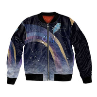 Shu Celestial Constellations Bomber Jacket Rainbow Ancient Egyptian Sky Deity Theme