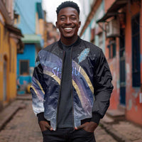 Shu Celestial Constellations Bomber Jacket Rainbow Ancient Egyptian Sky Deity Theme