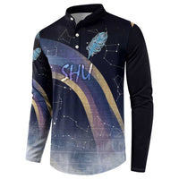 Shu Celestial Constellations Button Sweatshirt Rainbow Ancient Egyptian Sky Deity Theme