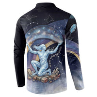 Shu Celestial Constellations Button Sweatshirt Rainbow Ancient Egyptian Sky Deity Theme