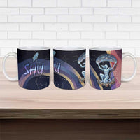 Shu Celestial Constellations Ceramic Mug Rainbow Ancient Egyptian Sky Deity Theme