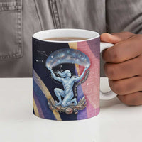 Shu Celestial Constellations Ceramic Mug Rainbow Ancient Egyptian Sky Deity Theme