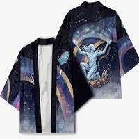 Shu Celestial Constellations Kimono Rainbow Ancient Egyptian Sky Deity Theme