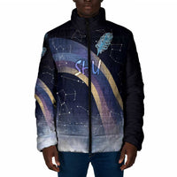 Shu Celestial Constellations Padded Jacket Rainbow Ancient Egyptian Sky Deity Theme