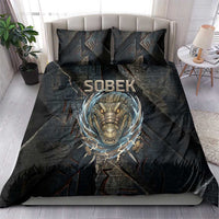Sobek Egypt Bedding Set with Crocodile Head Water Symbolism Ancient Guardian