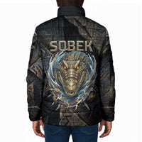 Sobek Egypt Padded Jacket with Crocodile Head Water Symbolism Ancient Guardian