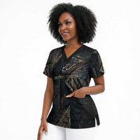 Sobek Egypt Scrub Top with Crocodile Head Water Symbolism Ancient Guardian
