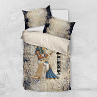 Thoth Bedding Set Ibis Head and Ancient Scroll Egyptian Wisdom