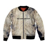 Thoth Bomber Jacket Ibis Head and Ancient Scroll Egyptian Wisdom