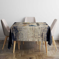 Thoth Tablecloth Ibis Head and Ancient Scroll Egyptian Wisdom