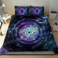Thoth Ancient Egyptian Cosmic Bedding Set with Sacred Eye and Baboon Symbol Theme