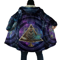 Thoth Ancient Egyptian Cosmic Cloak with Sacred Eye and Baboon Symbol Theme