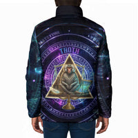 Thoth Ancient Egyptian Cosmic Padded Jacket with Sacred Eye and Baboon Symbol Theme