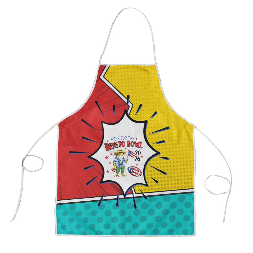 Benito Bowl Puerto Rican Frog Apron Playful Pop‑Culture Game Day