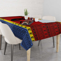 Eswatini Flag Tablecloth with Traditional Shield Spear and Cultural Pattern Design - Wonder Print Shop
