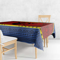 Eswatini Flag Tablecloth with Traditional Shield Spear and Cultural Pattern Design - Wonder Print Shop