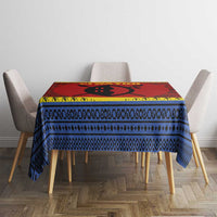 Eswatini Flag Tablecloth with Traditional Shield Spear and Cultural Pattern Design - Wonder Print Shop