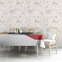 Eswatini Rhino Tablecloth with African Map and Traditional Swazi Flag Patterns