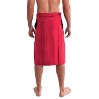 Luxembourg Christmas Lavalava with Red Lion Crest and Snowflake Pattern