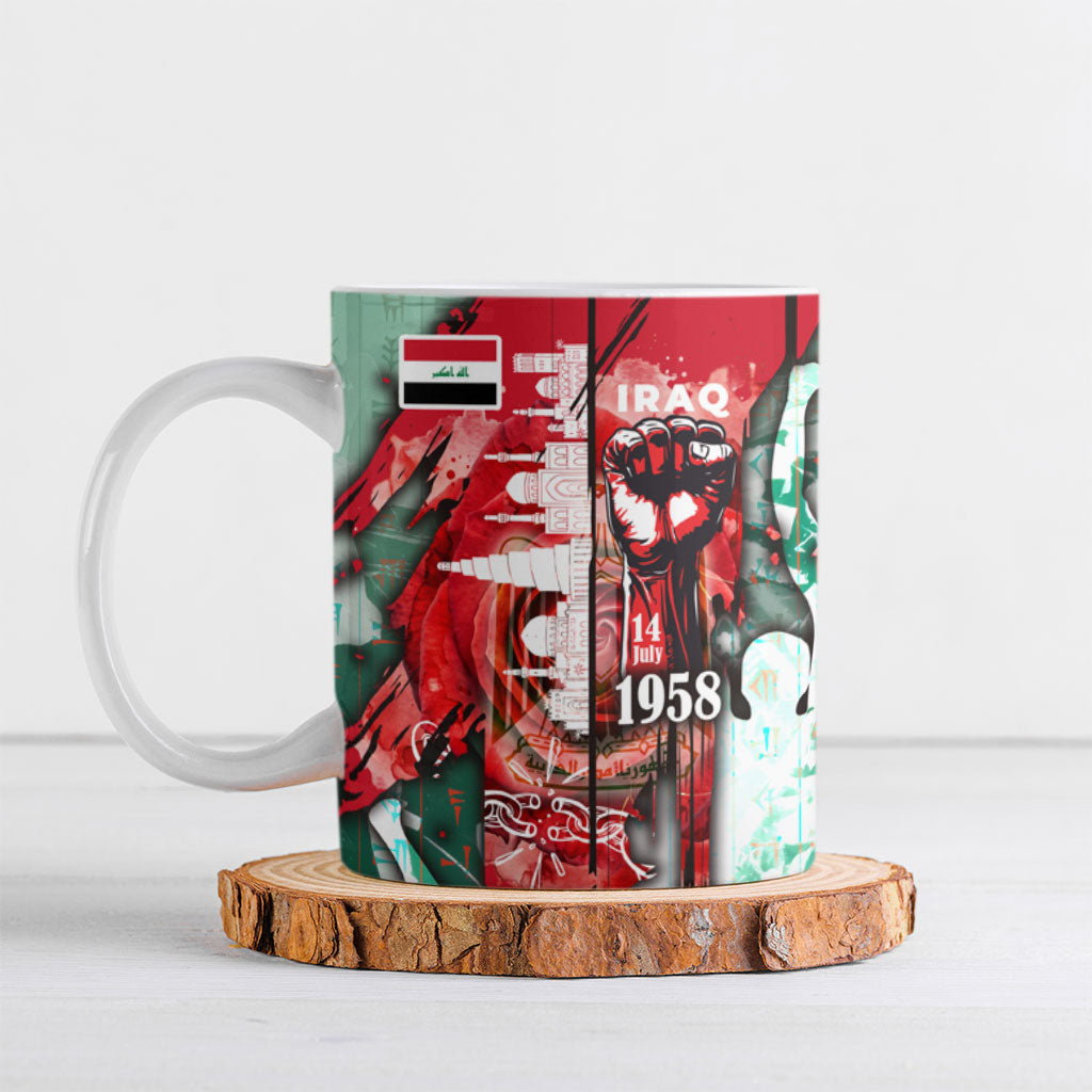 Iraq Revolution Ceramic Mug Eagle Of Saladin Iraqi Patriotism