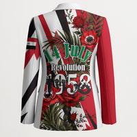 Iraq Revolution Soaring Eagle Blazer Iraqi Flag Red Roses Floral Design