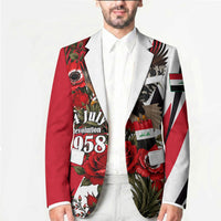 Iraq Revolution Soaring Eagle Blazer Iraqi Flag Red Roses Floral Design