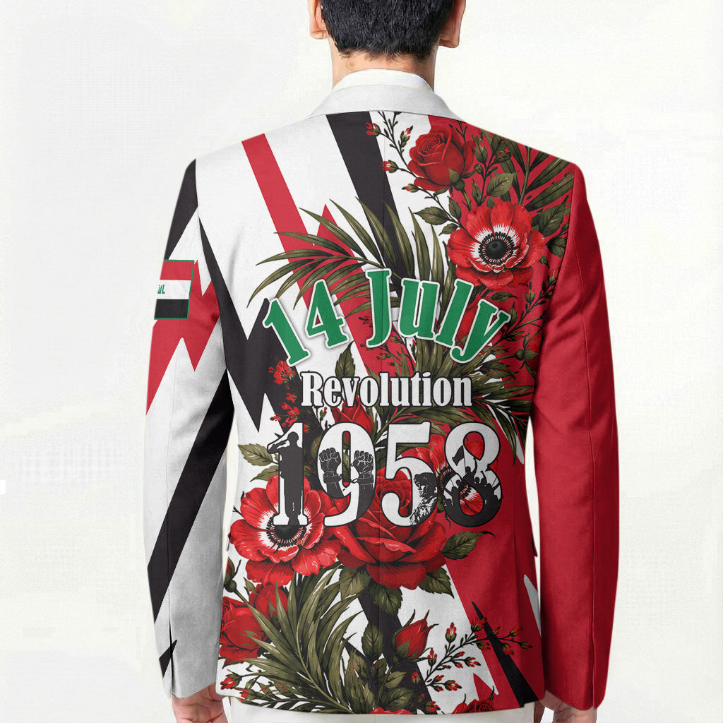 Iraq Revolution Soaring Eagle Blazer Iraqi Flag Red Roses Floral Design