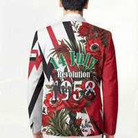 Iraq Revolution Soaring Eagle Blazer Iraqi Flag Red Roses Floral Design