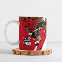Iraq Revolution Soaring Eagle Ceramic Mug Iraqi Flag Red Roses Floral Design